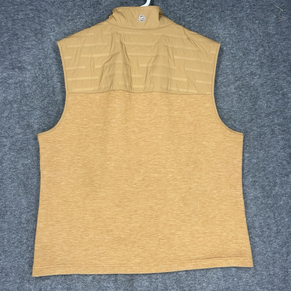 Southern Tide Vest Mens Medium Brown Coligny‎ Quilted Zip Pockets Preppy Golf - Picture 11 of 11